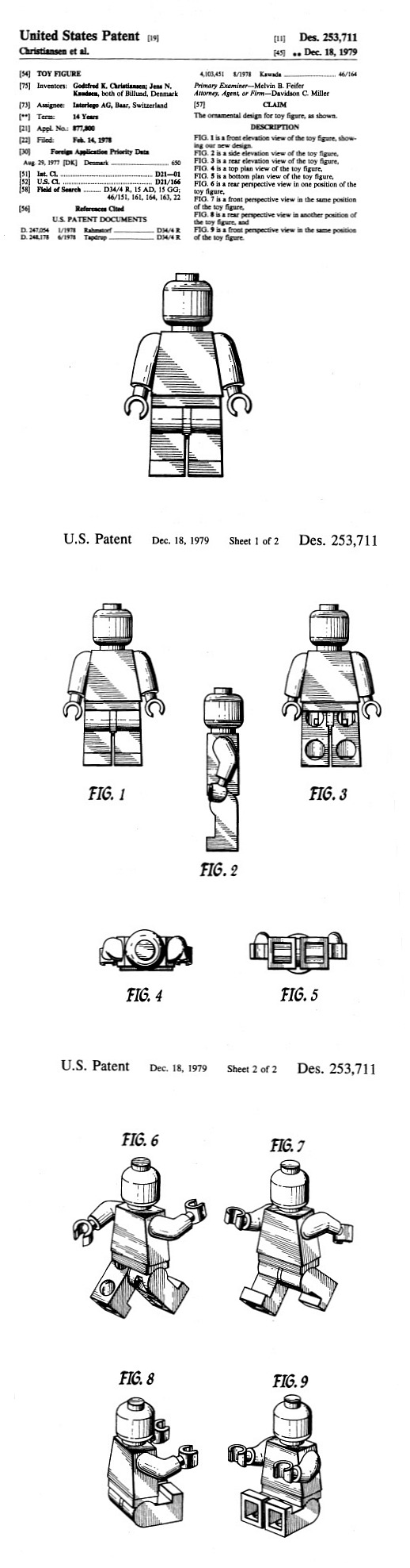 U.S. patent No. D253,711 S, issued Dec. 18, 1979, and entitled Toy figure U.S. patent No. D253,711 S, issued Dec. 18, 1979, and entitled Toy figure